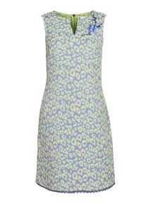 All Yours, Damen Etuikleid, Blau / Rauchblau / Kiwi