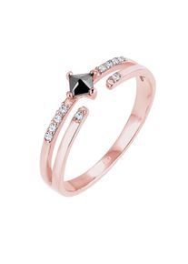 Elli, Damen Ring, Rosegold / Schwarz / Weiß