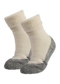 Falke, Damen Socken 'Cosyshoe', Grau / Wei&szlig;