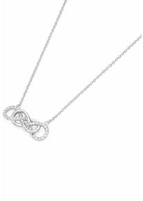 Firetti, Damen Kette mit Anhänger 'Infinity Unendlichkeitsschleife', Silber