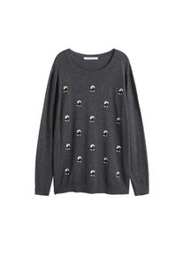 Violeta by Mango, Damen Pullover 'Toucan', Dunkelgrau