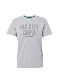 Tom Tailor, Herren T-Shirt, Navy / Hellgrau