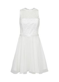 Swing, Damen Kleid 'Cocktailkleid mit Spitzenoberteil', Weiß