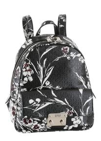 Guess, Damen Cityrucksack 'Tamra', Beere / Schwarz / Weiß