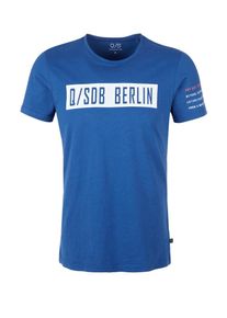 Q/S Designed By, Herren T-Shirt, Blau / Wei&szlig;