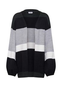 Noisy may, Damen Strickjacke 'RUTHIE', Grau / Schwarz / Wei&szlig;
