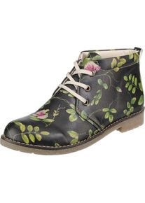 Goby, Damen Schn&uuml;rstiefeletten, Mischfarben / Schwarz