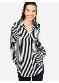 ABOUT YOU, Damen Bluse 'Elisabeth', Schwarz / Weiß