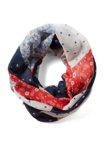 Tom Tailor, Damen Schal, Navy / Rot / Weiß