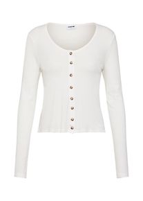 Noisy may, Damen Shirt 'NMHENLEY L/S', Weiß
