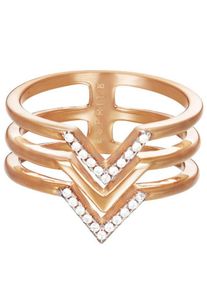 Esprit, Damen Ring mit Zirkonia, Rosegold / Silber