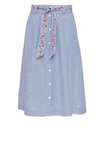 s.Oliver RED LABEL, Damen A-Linien-Rock, Blau / Weiß