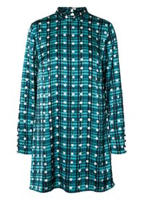 Pieces, Damen Kleid, Nachtblau / Jade / Weiß