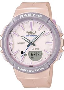 Casio, Damen Baby-G Chronograph 'BGS-100SC-4AER', Lila / Altrosa