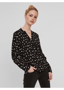 V&eacute;ro Moda VERO MODA, Damen Langarmhemd, Schwarz / Wei&szlig;
