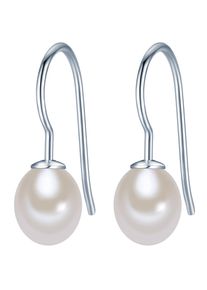 Valero Pearls, Damen Ohrhänger aus Sterlingsilber und Süßwasser-Zuchtperlen, Silber / Naturweiß