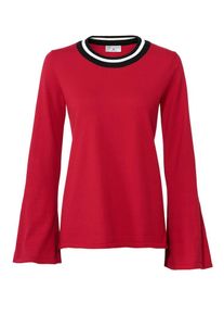 Heine, Damen Pullover mit Trompetenärmeln, Rot