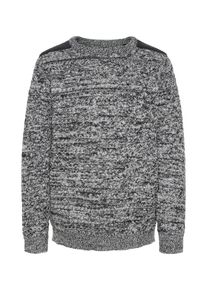 name it, Pullover, Anthrazit / Schwarzmeliert / Wei&szlig;