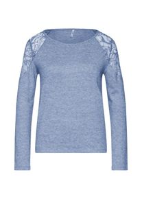 Only, Damen Shirt 'onlASHLEY L/S NEW MIX TOP JRS', Blau
