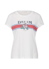 Tom Tailor Denim, Damen Shirt, Grau / Pastellrot / Offwhite