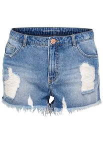 Jacqueline de Yong, Damen Destroyed-Jeansshorts, Blue Denim