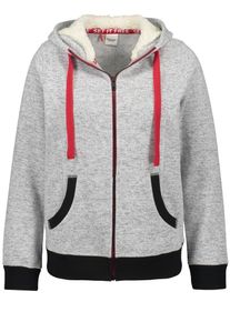 Taifun, Damen Jacke, Graumeliert / Feuerrot / Schwarz
