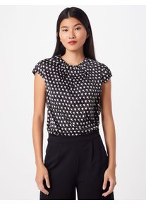 comma, Damen Bluse, Kobaltblau / Weiß