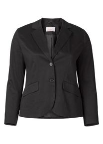 sheego, Damen Blazer mit Reverskragen, Schwarz