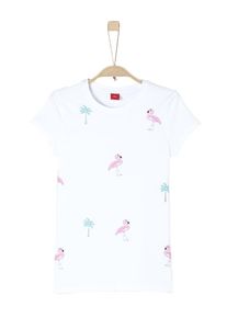 s.Oliver Junior, Mädchen Jersey-Shirt, Weiß