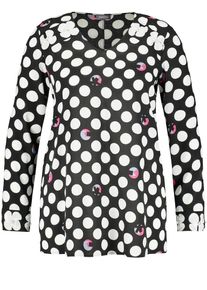 SAMOON, Damen Blusenshirt, Pink / Schwarz / Weiß
