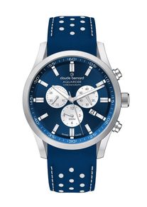 Claude Bernard, Damen Chronograph '10222 3C Buarin', Blau / Silber