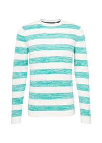 Tom Tailor Denim, Herren Pullover, Jade / Wei&szlig;