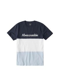 Abercrombie & Fitch Abercrombie & Fitch, Herren Shirt 'SS LEGACY COLOR', Navy / Weiß