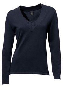 Heine, Damen V-Pullover, Enzian