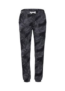 Iriedaily, Damen Bedruckte Baumwollmix-Hose 'La Palma', Anthrazit / Schwarz