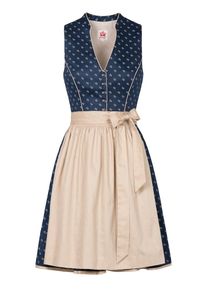 Spieth & Wensky SPIETH & WENSKY, Damen Dirndl 'Gila' 55cm, Beige / Dunkelblau