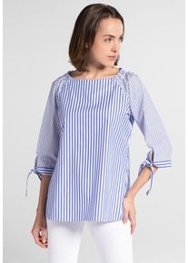 Eterna, Damen Bluse, Blau / Weiß