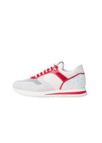 NOCLAIM, Damen Sneaker 'Zelda 14', Hellgrau / Rot / Wei&szlig;