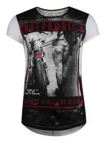 Trueprodigy, Herren T-Shirt 'Riding #2', Rot / Schwarz / Weiß