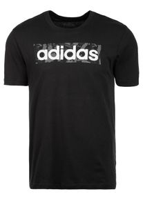 adidas Performance, Herren T-Shirt 'Linear AOP Box', Schwarz / Wei&szlig;