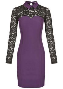 Nicowa, Damen Kleid 'AROSSA', Dunkellila / Schwarz