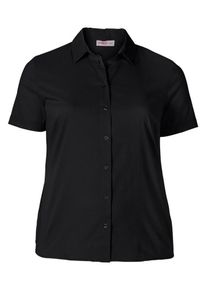 sheego Basic, Damen Casual Basic Stretch Bluse, Schwarz