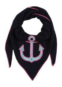 Zwillingsherz, Damen Dreieckstuch 'Anker', Blau / Pink
