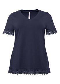 sheego Casual, Damen T-Shirt, Marine