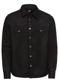 Lee, Herren Jacke 'WOOL OVERSHIRT', Schwarz