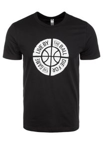 adidas Performance, Herren T-Shirt 'Live By Ball', Schwarz / Wei&szlig;
