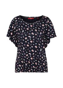 s.Oliver RED LABEL, Damen T-Shirt, Nachtblau / Pastellrot