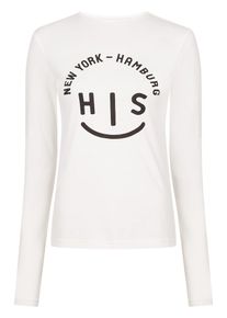 H.I.S. HIS JEANS, Damen Longsleeve, Weiß