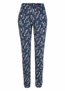 Calida, Damen Weiche Relaxhose »May« im süßen Alloverprint, Blau