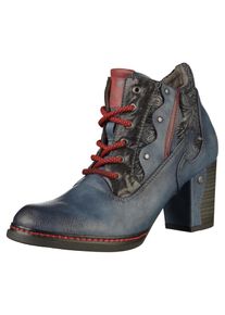 Mustang, Damen Stiefelette, Rauchblau / Rot / Schwarz